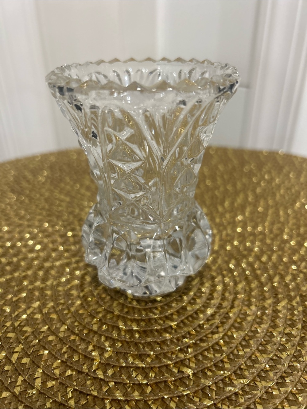 RESTYLE Princess House Vintage Crystal Bud Vase w colored tipped matches strike - Picture 8 of 12